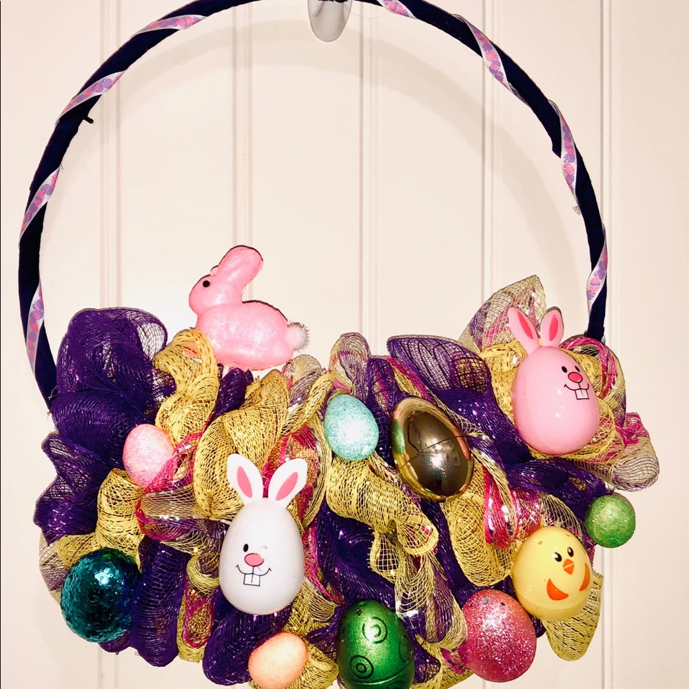 Purple Easter “basket” Wreath